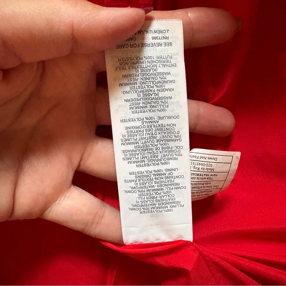 J. Crew quilted down vest in red ♥️ - Picture 6 of 6